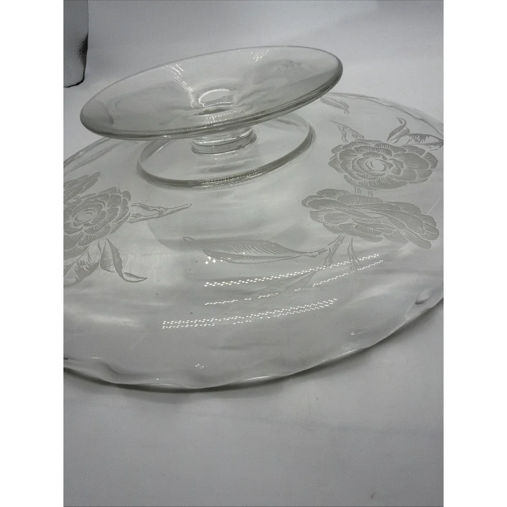 Fostoria Camellia Etched Rose Pattern‎ 12 1/8
